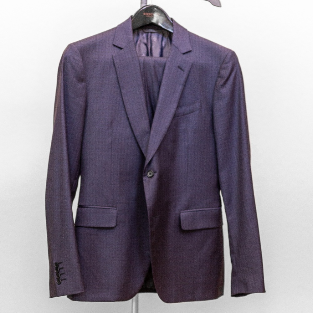 John Varvatos Mens Blue Slim Fit Suit